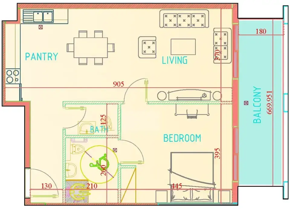 1 Bedroom apartments - Carmel Residence