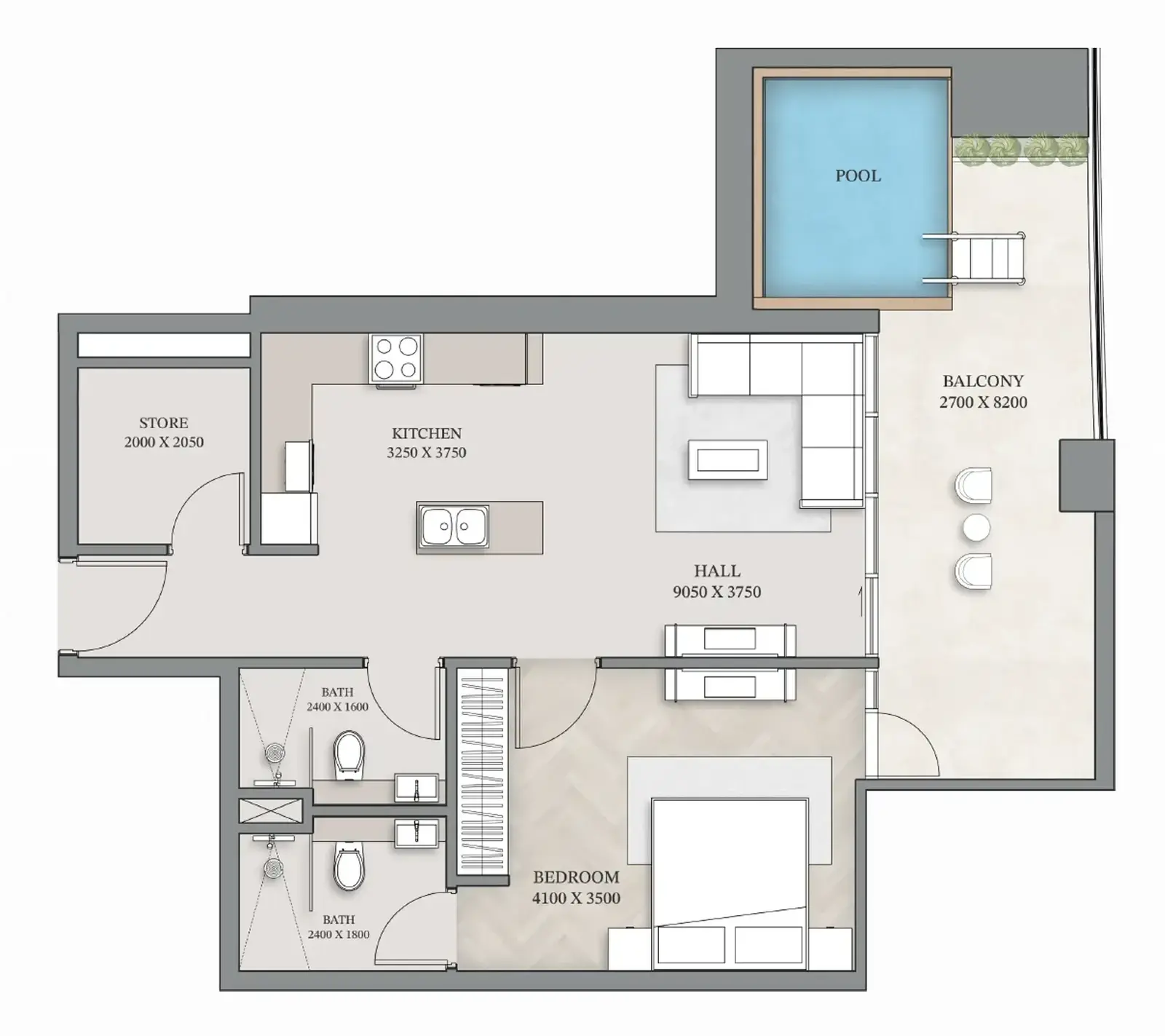 1 Bedroom apartments - Empire Gardens