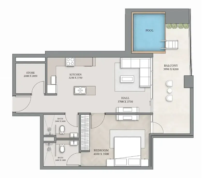 1.5 bedrooms apartments - Empire Gardens