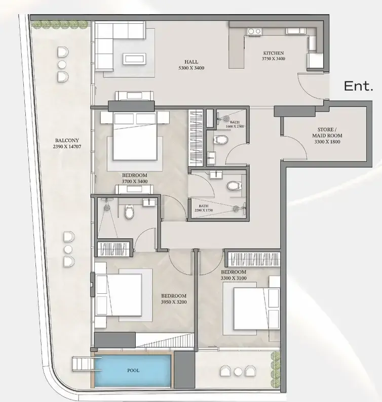 3.5 bedrooms apartments - Empire Gardens