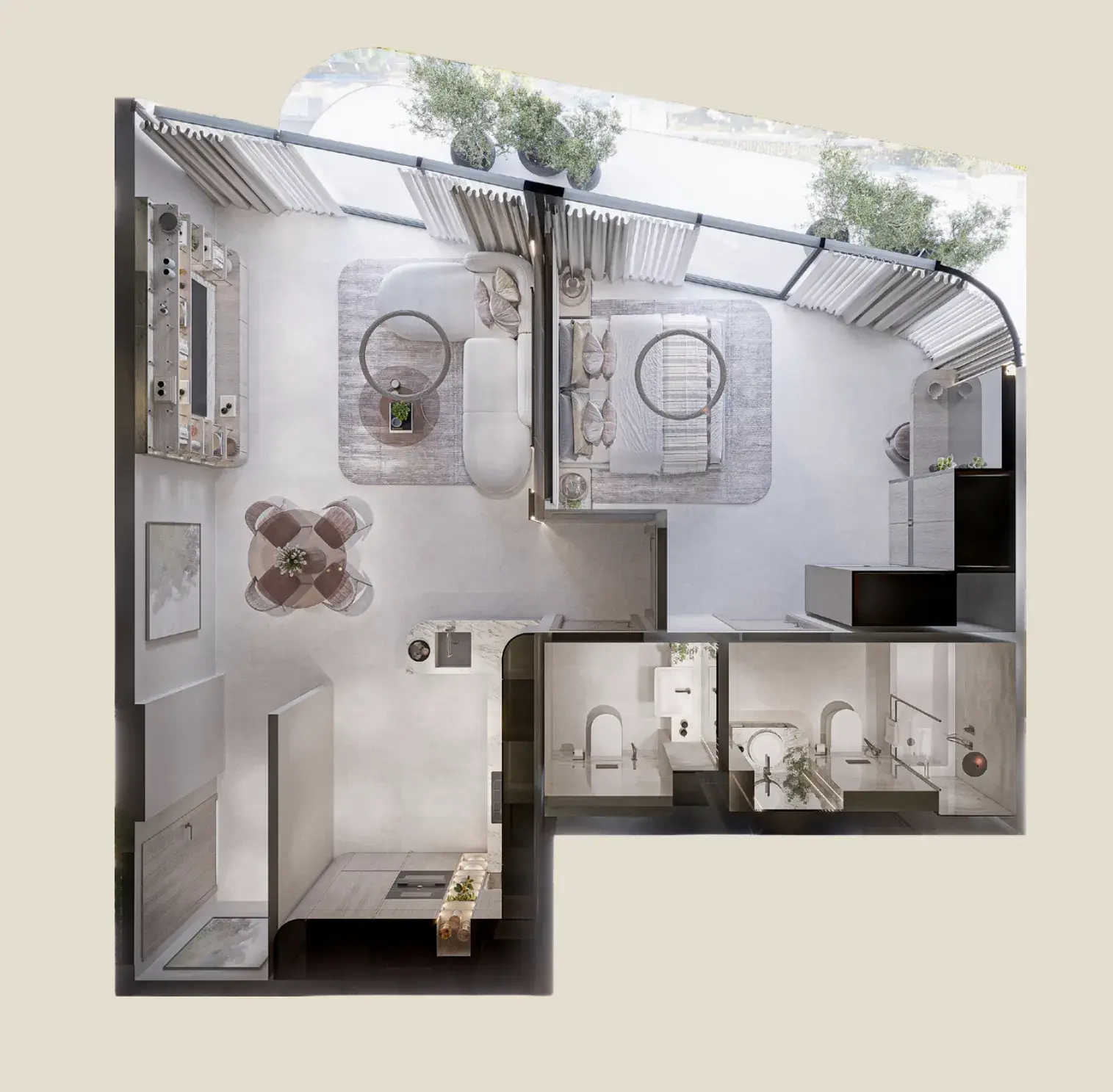 1 Bedroom apartments - Cybele by Wadan floor plan