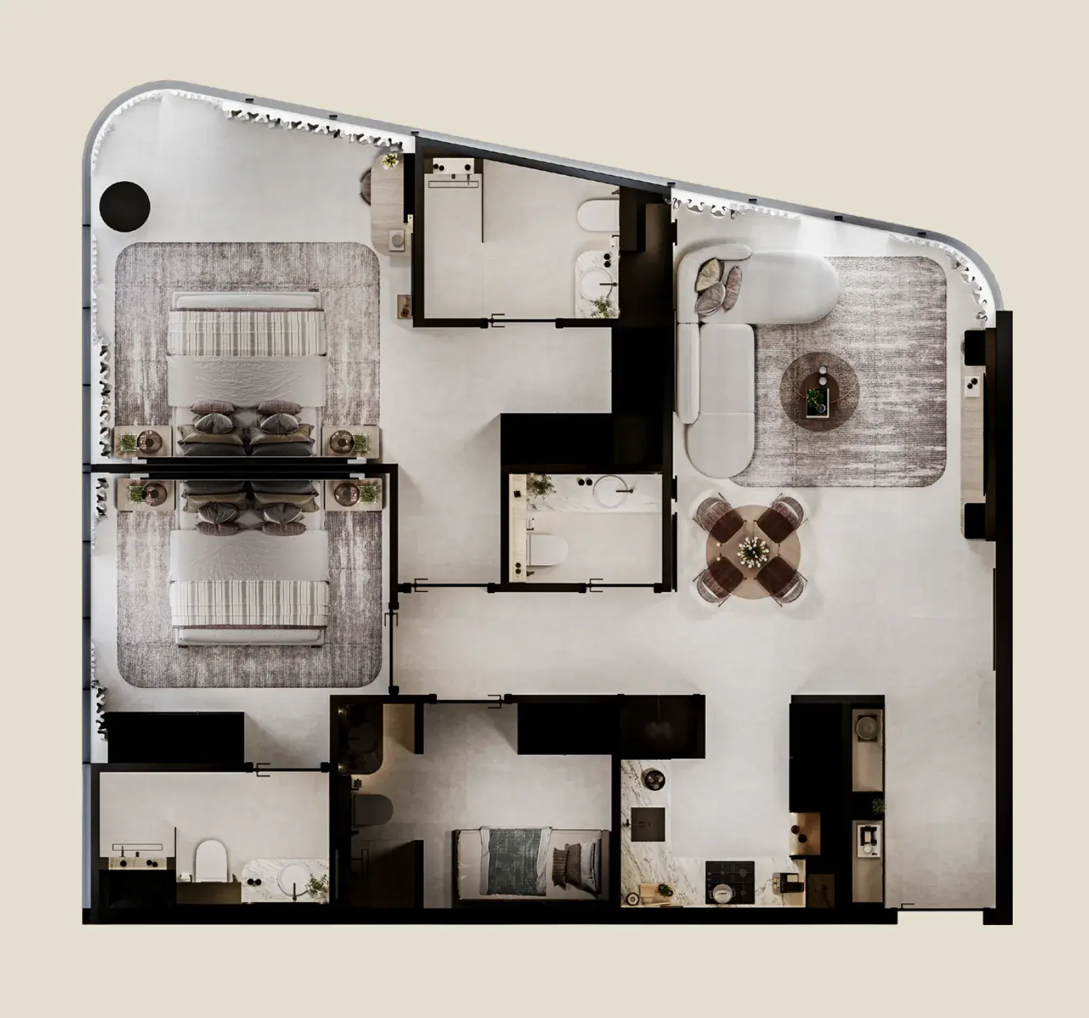 2 Bedrooms apartments - Cybele by Wadan