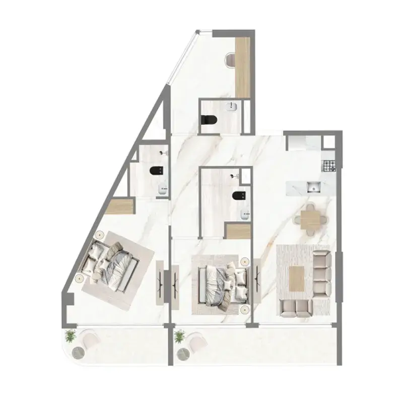 2.5 bedrooms apartments - Celesto 2