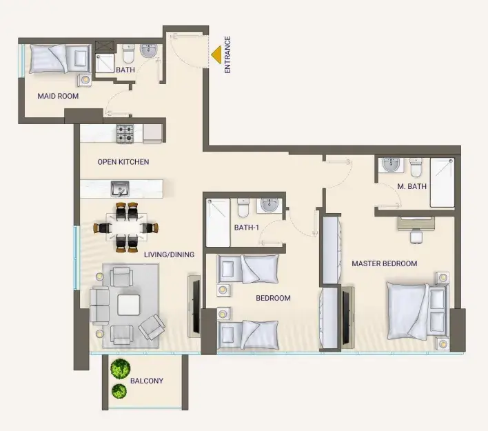 2 Bedrooms apartments - Nexara by 7th Key