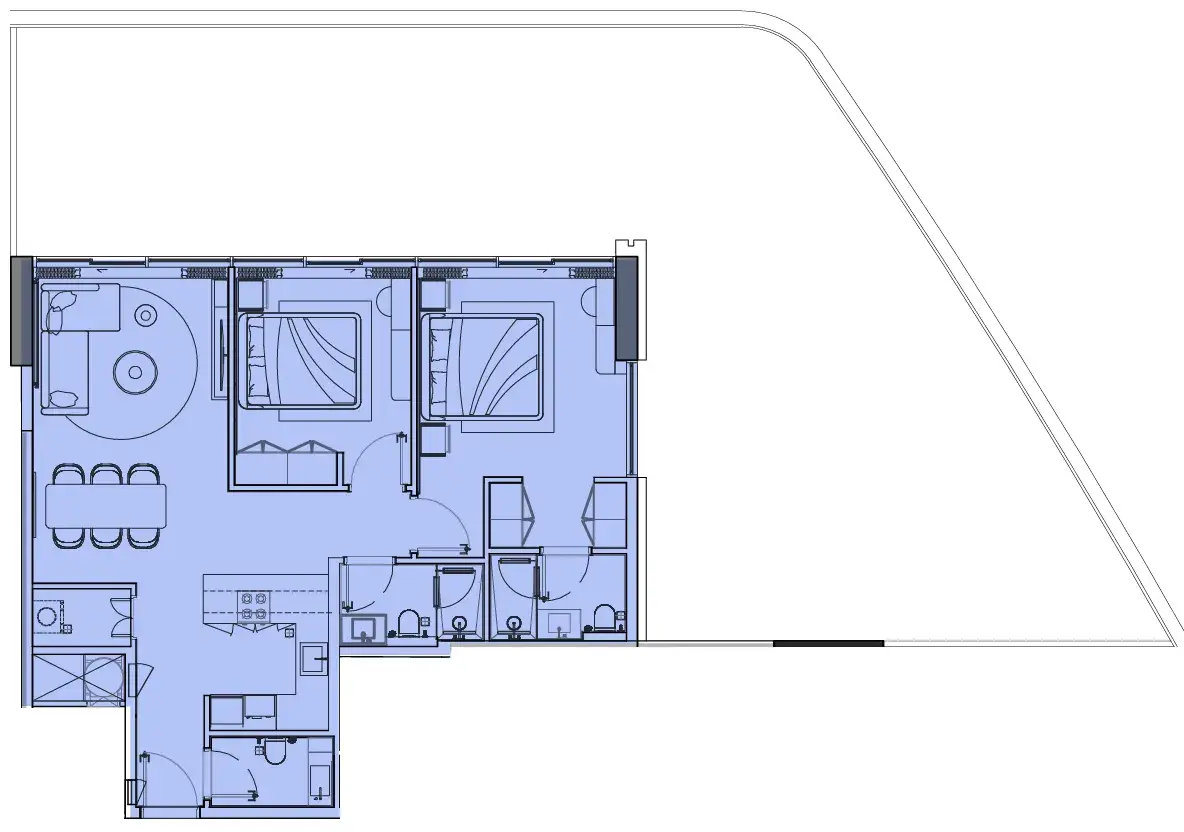2 Bedrooms apartments - Le Blanc