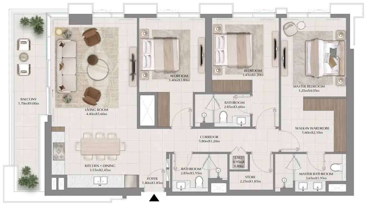 3 Bedrooms apartments - Terra Gardens