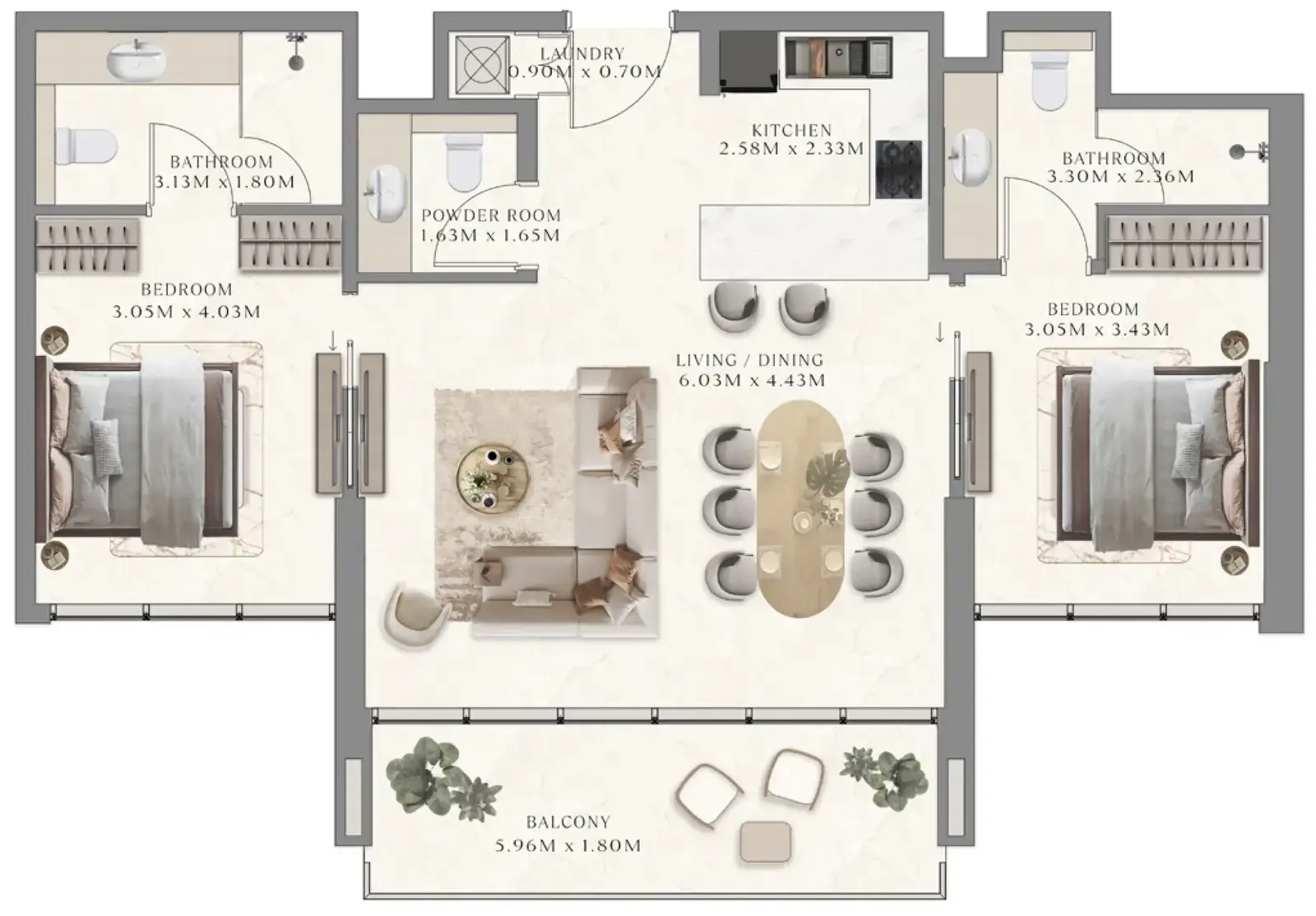 2 Bedrooms apartments - The Collection at Taiyo