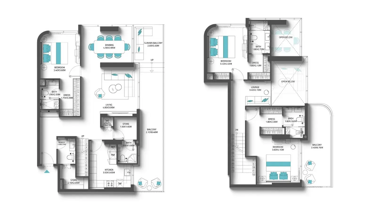 3 Bedrooms duplex - Reef 997