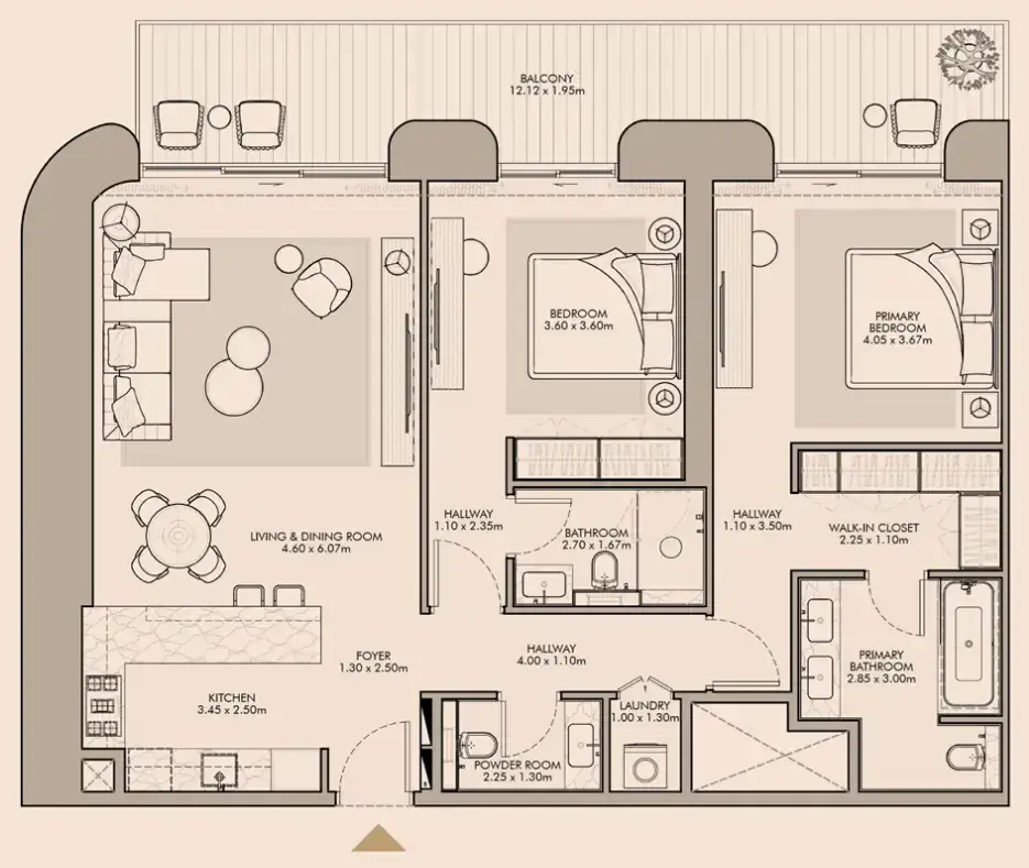 2 Bedrooms apartments - Nourelle