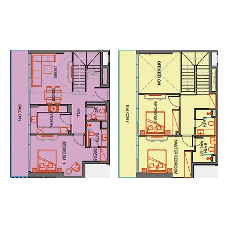 3 Bedrooms duplex - SkyGate Tower