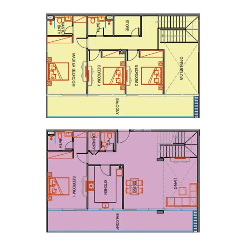 4 Bedrooms duplex - SkyGate Tower