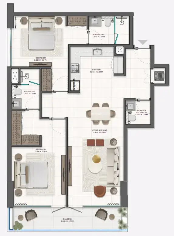 2 Bedrooms apartments - Derby Heights by AMIS