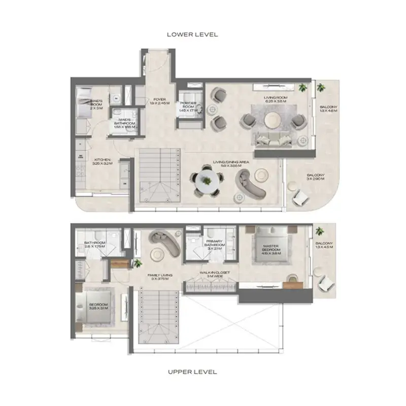 2 Bedrooms duplex - DWTN Residences