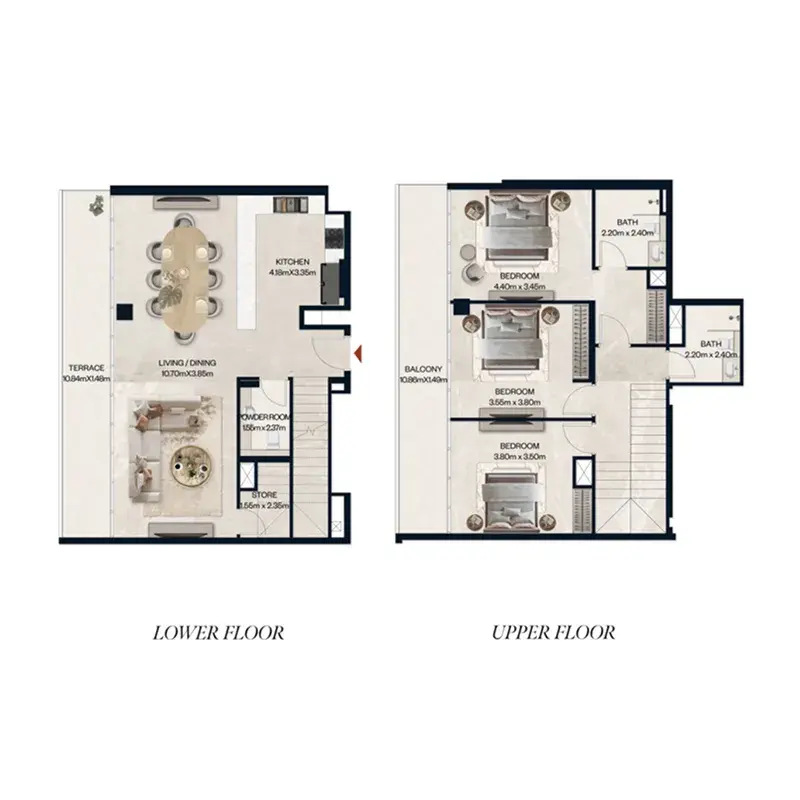 3 Bedrooms apartments - Norah Residence