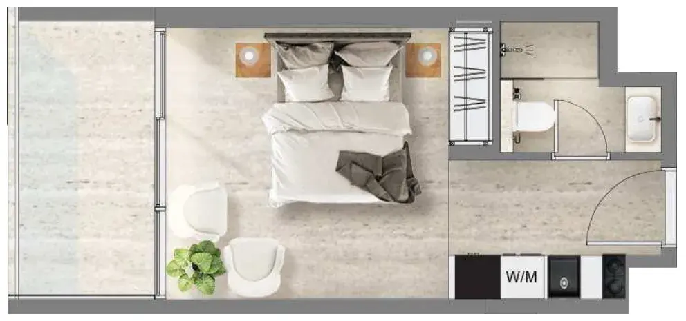 Studio apartments - Santorini Residences by Loutraki floor plan