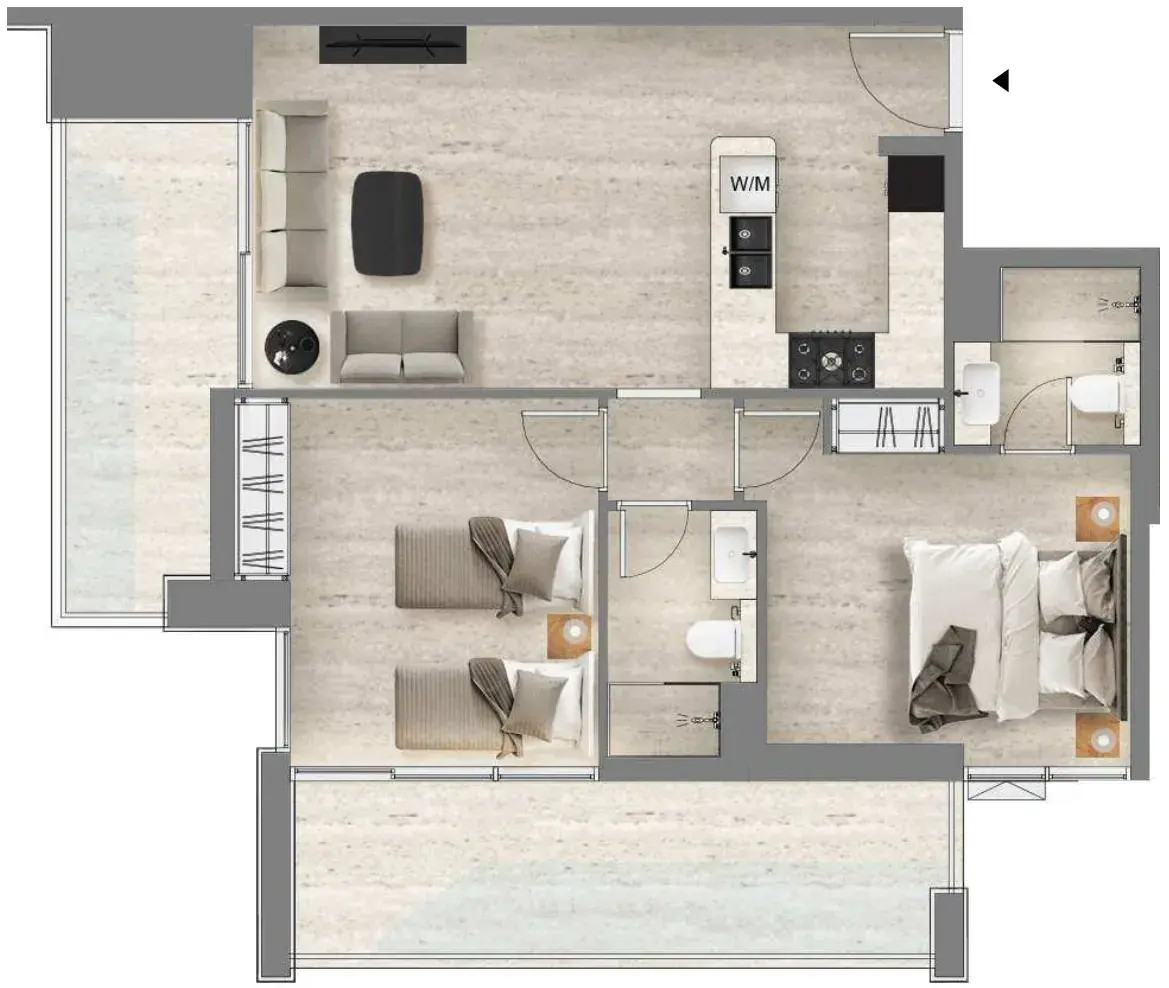 2 Bedrooms apartments - Santorini Residences by Loutraki