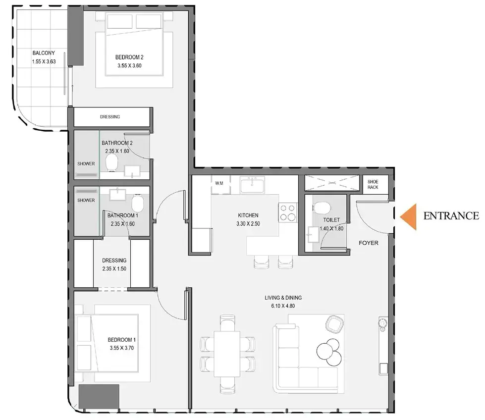 2 Bedrooms apartments - Zen Lagoons by Sanzen