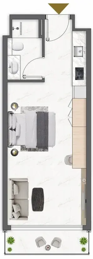 Studio apartments - Omya Residence floor plan