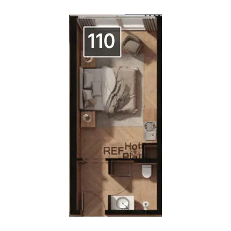 Studio apartments - Magnolia floor plan