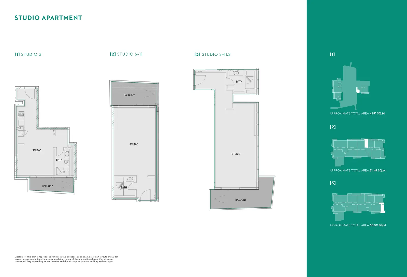 Studio Apartments floor plan