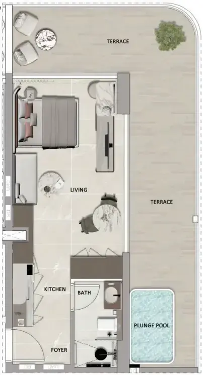 Studio apartments - South Lofts floor plan