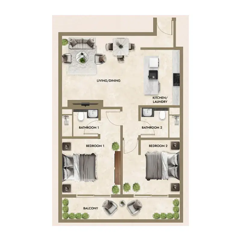 2 Bedrooms apartments - Greenfield Living