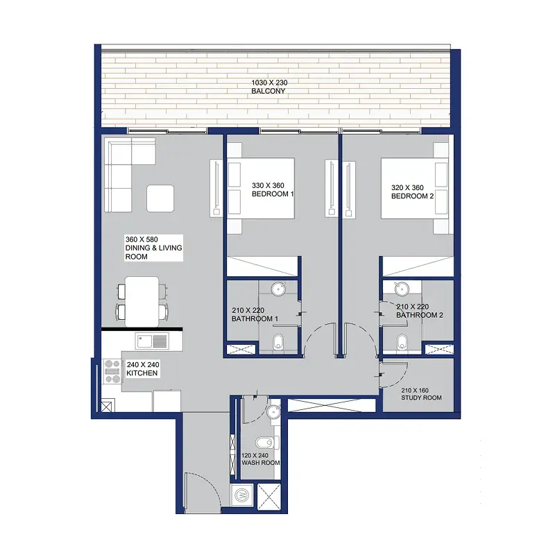 2.5 bedrooms apartments - Garnet by Siroya