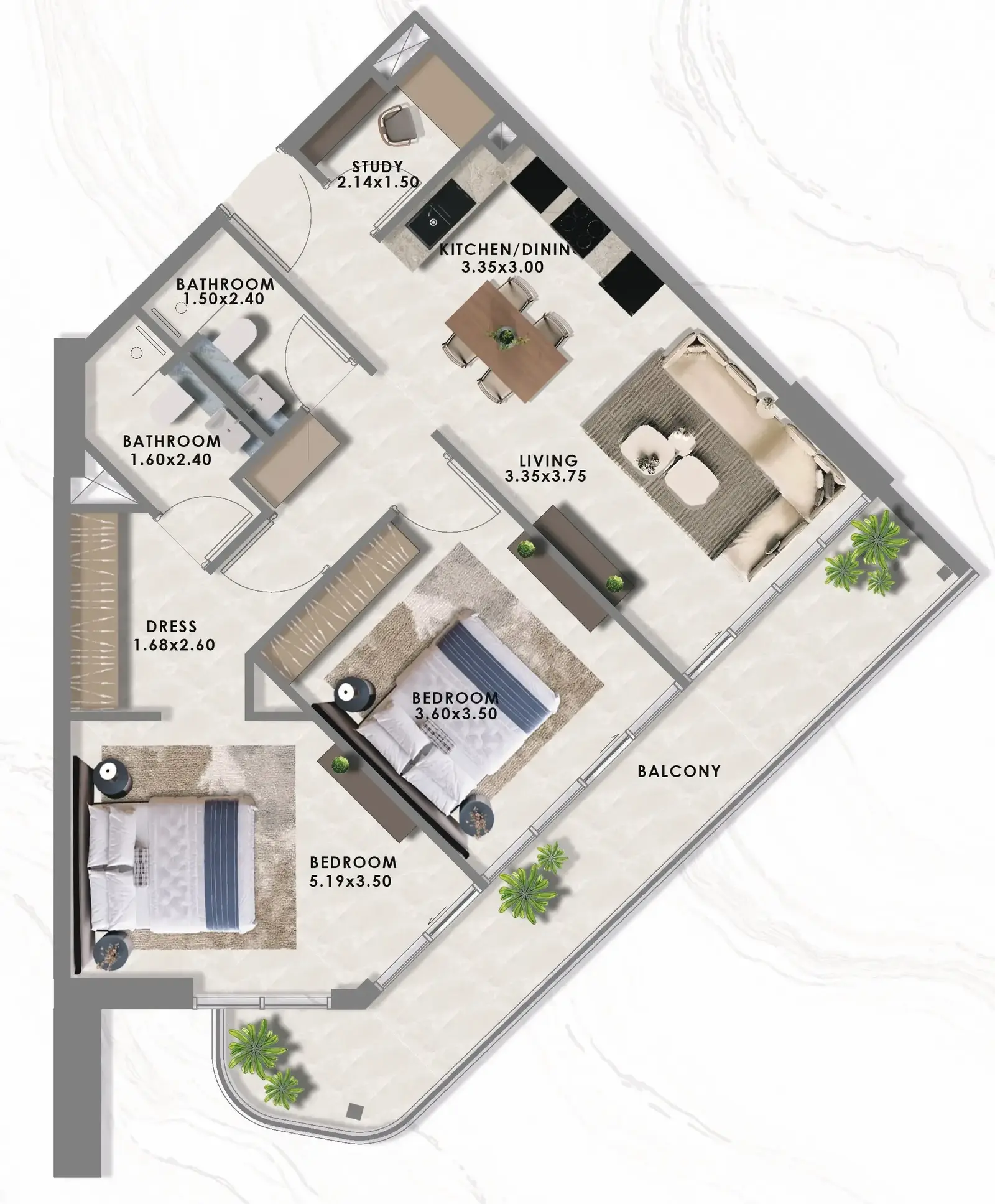 2 Bedrooms apartments - Floarea Lakes