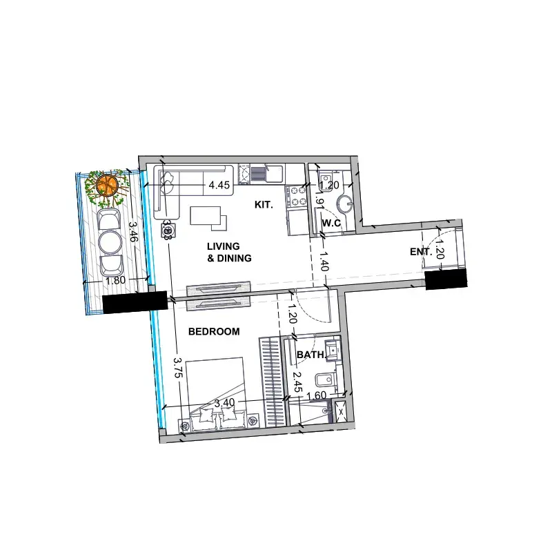 1 Bedroom apartments - Celesto 4
