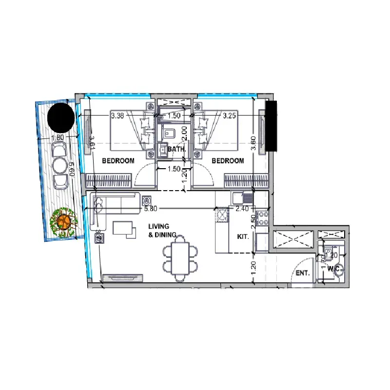 2 Bedrooms apartments - Celesto 4