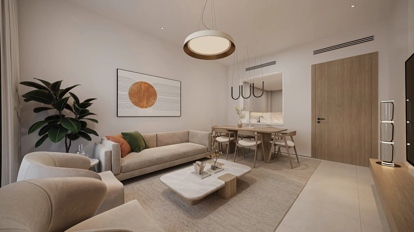 Bedroom at Al Reeman Residences 01 development in Al Shamkha, Abu Dhabi.jpg