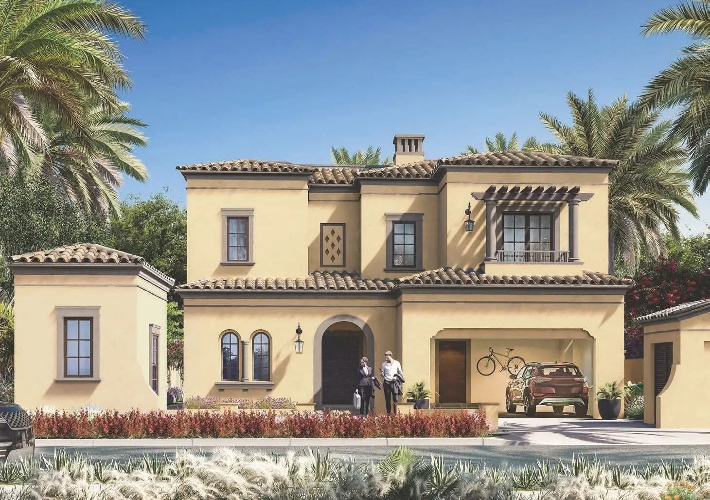 Bloom Living Cordoba covered parking and driveway exterior Abu Dhabi