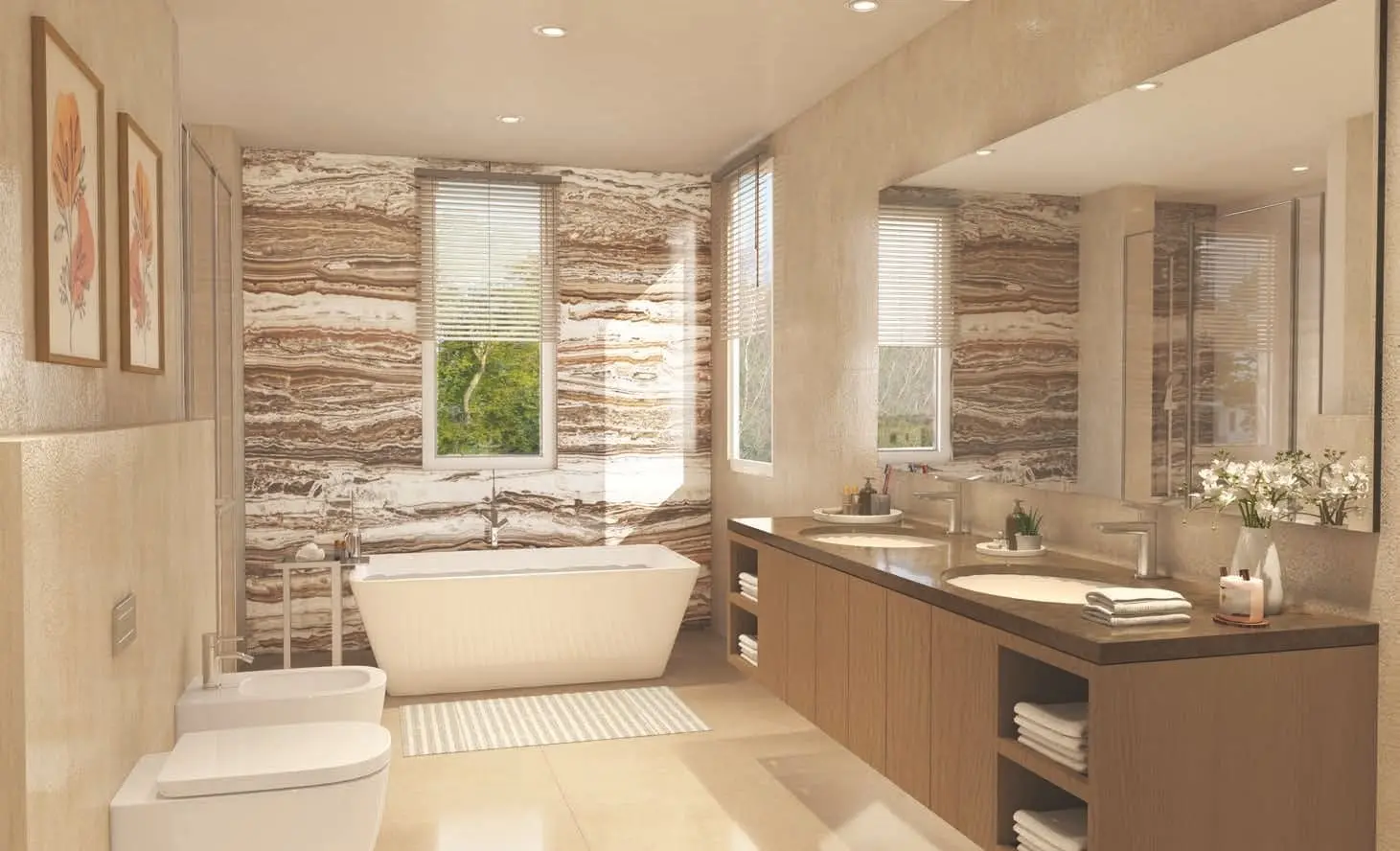 Spacious living area interior with natural light Cordoba Bloom Living Abu Dhabi
