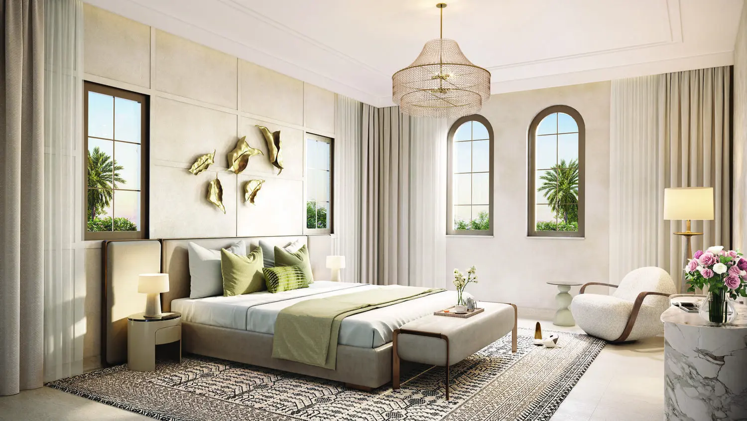 Bloom Living Almeria elegant bedroom with modern finishes and natural light