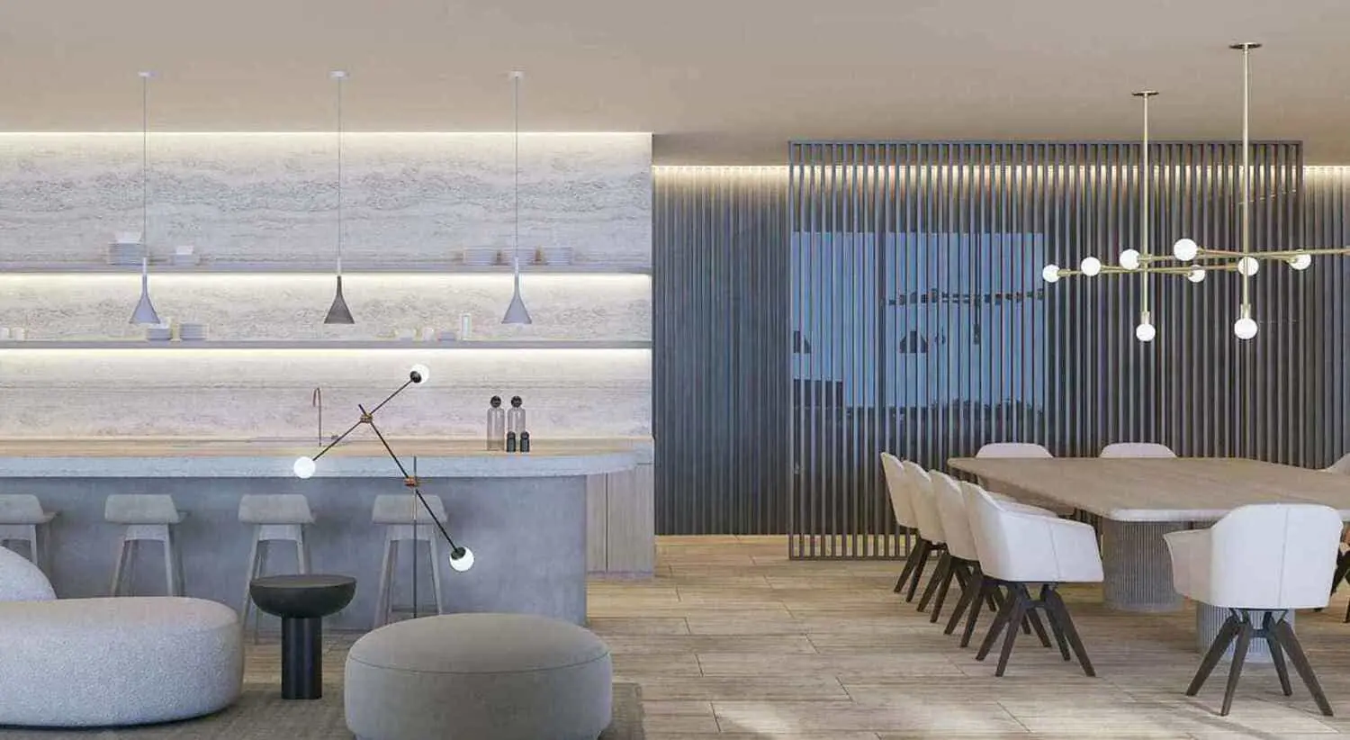 Nawayef Mansions bedroom interior Hudayriyat Island showcasing spacious design and luxurious contemporary Mediterranean finishes
