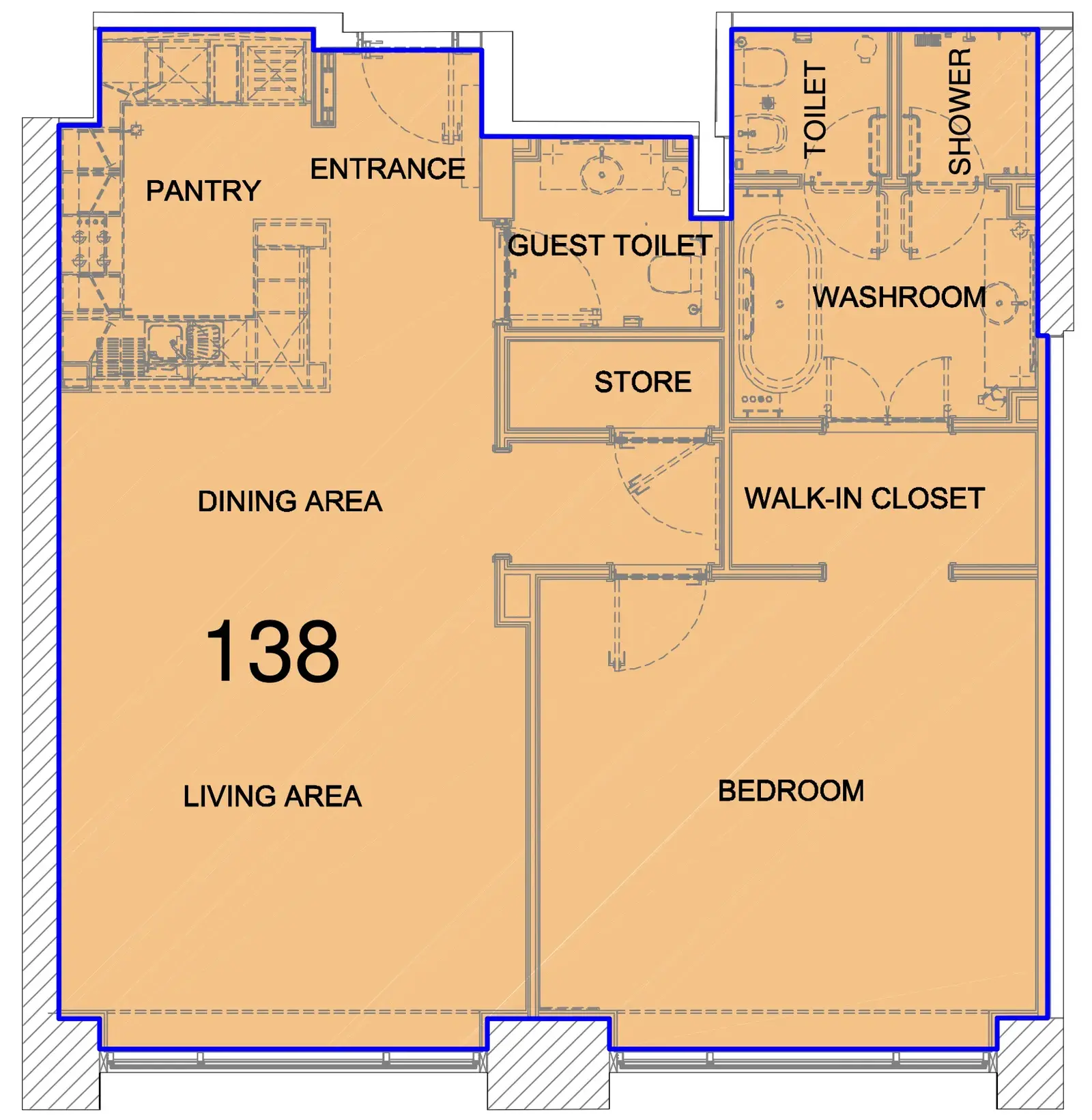 1 Bedroom Apartment floor plan