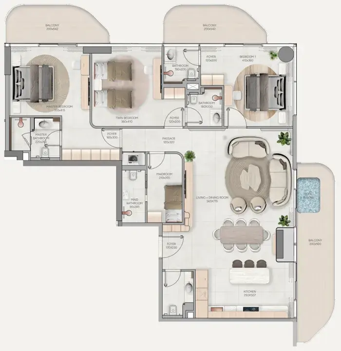 3.5 bedrooms apartments - Vestoria Bay