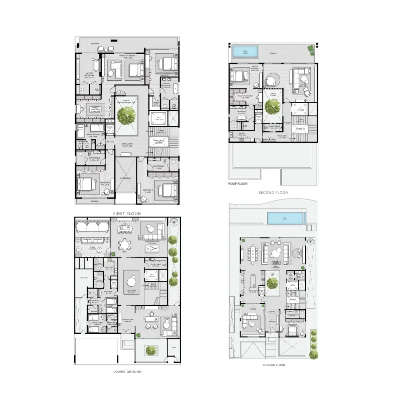 6 bedroom floor plan