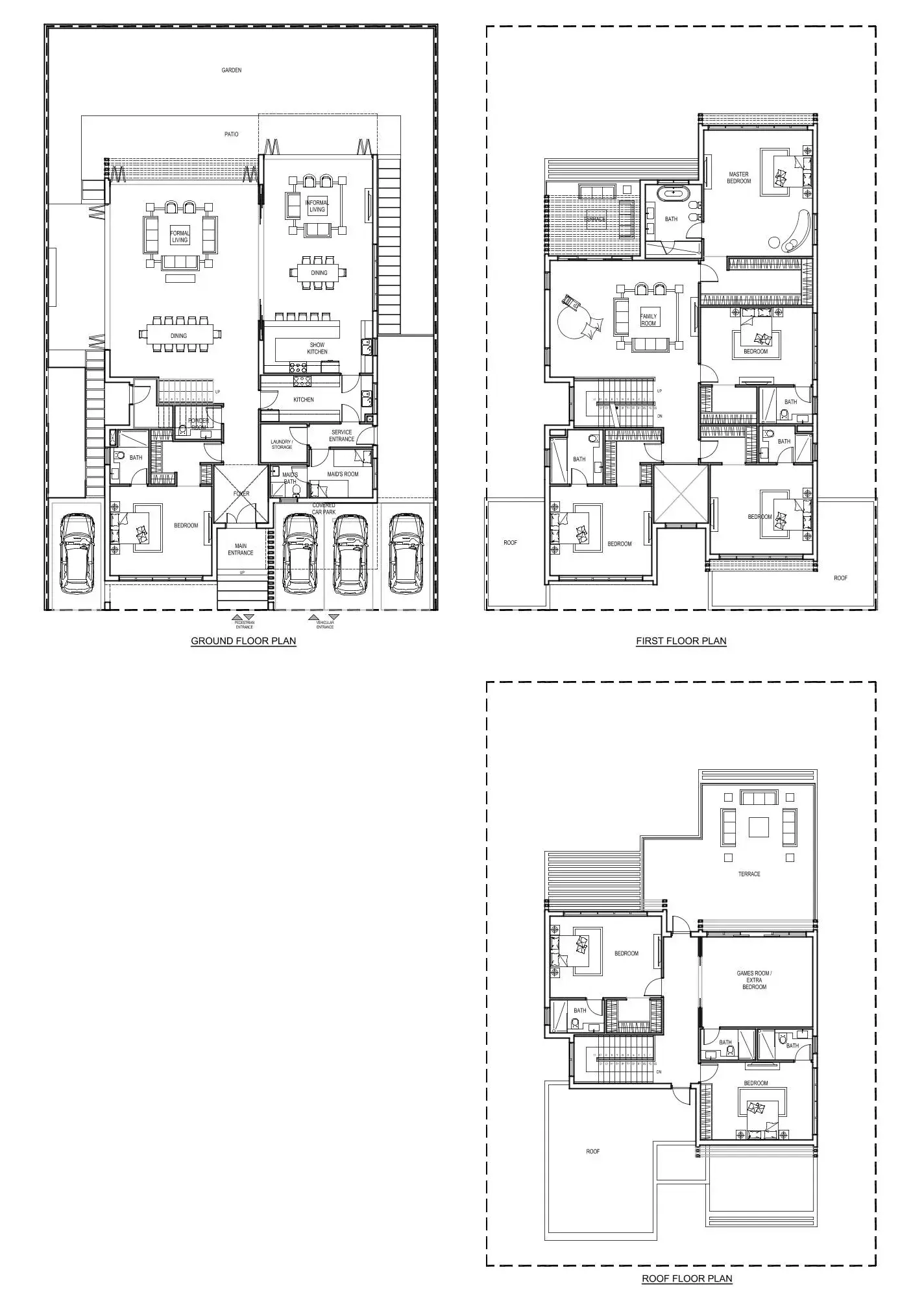 8 Bedrooms villa - Damac Hills - Belair Phase 2 floor plan