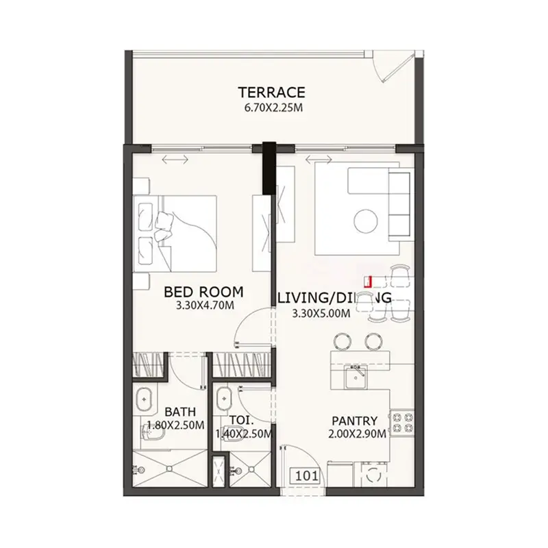 1 bedroom