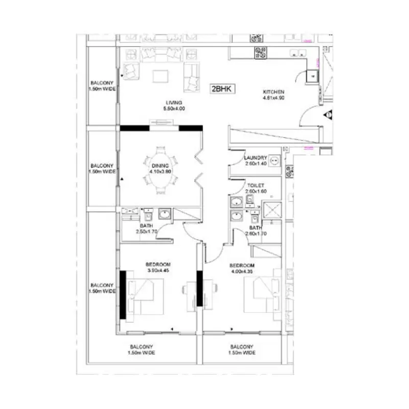 2 bedroom