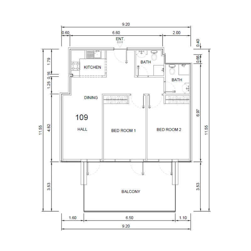 2 bedroom