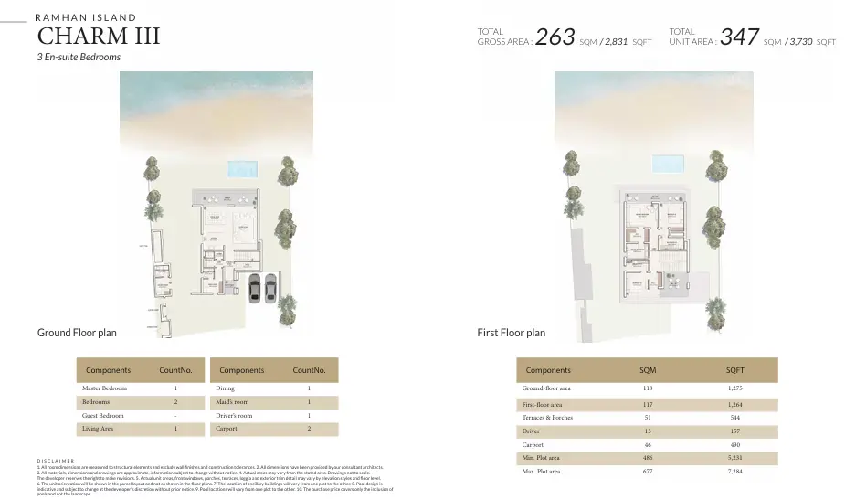 3 Bedrooms – Charm III floor plan