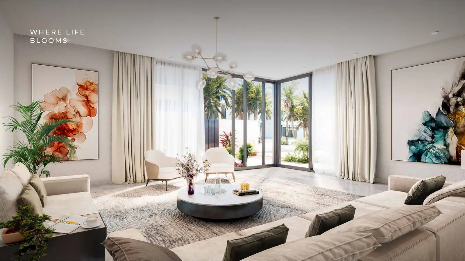 Private pod interior styled as home office in Saadiyat Lagoons villa, Abu Dhabi