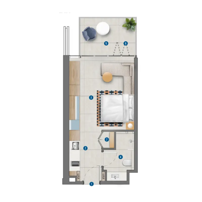 Studio floor plan