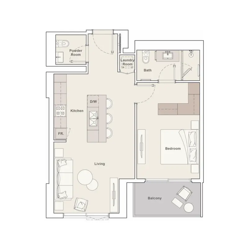 1 bedroom