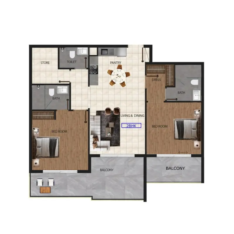 2 bedroom