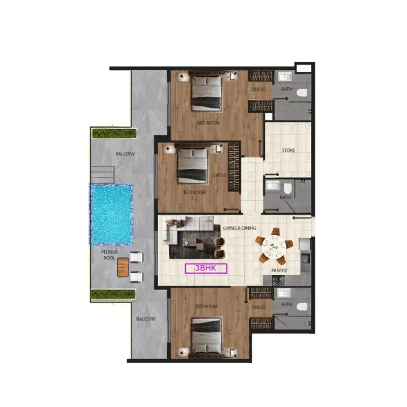 3 bedroom