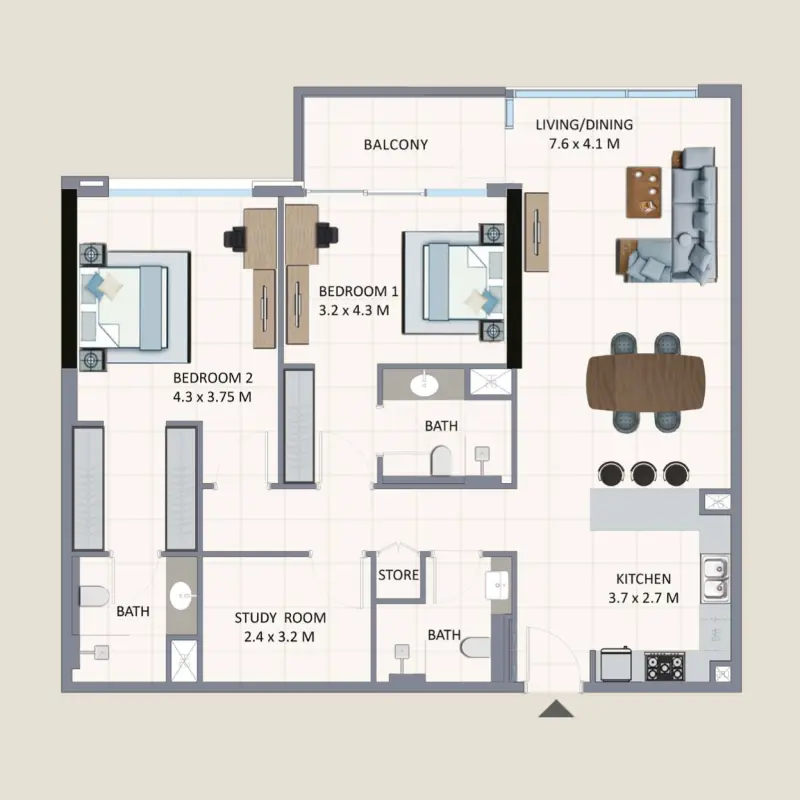 2 bedroom