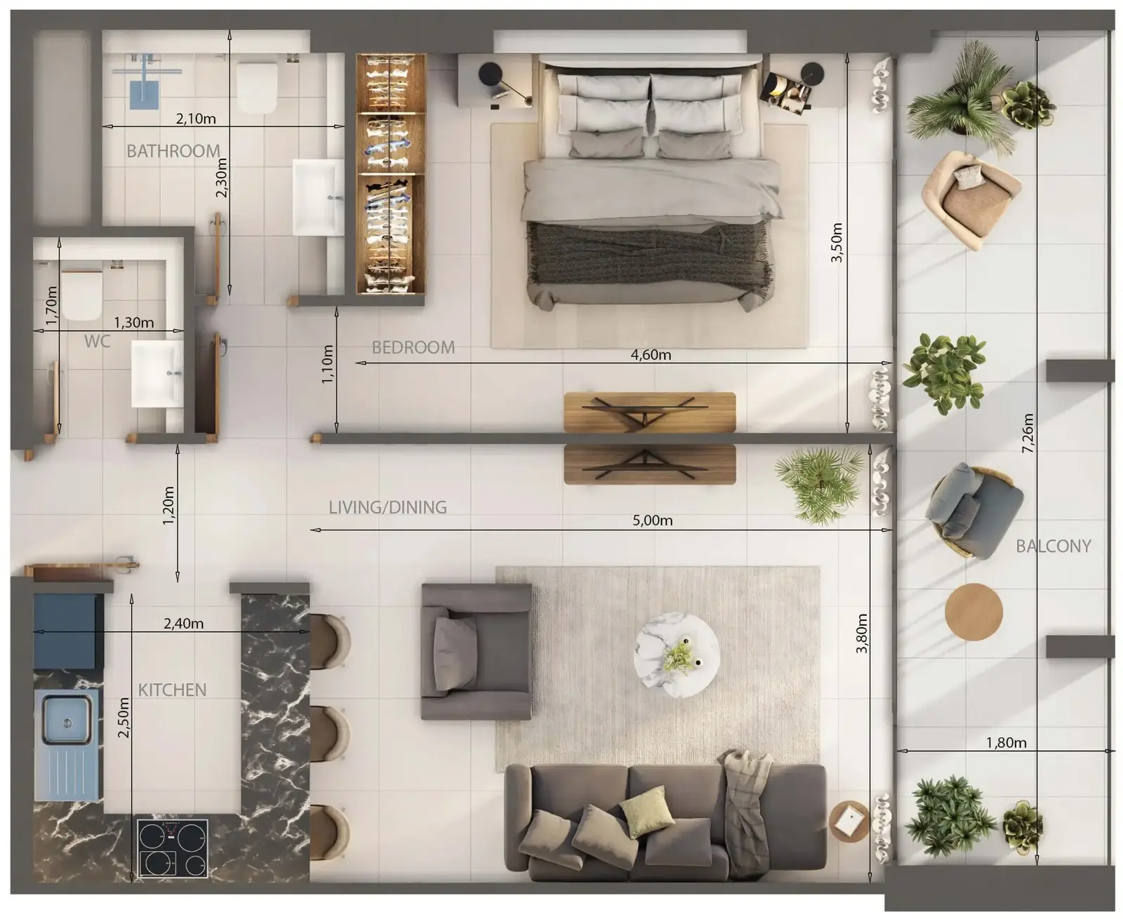 1 Bedroom apartments - Oasis Lofts